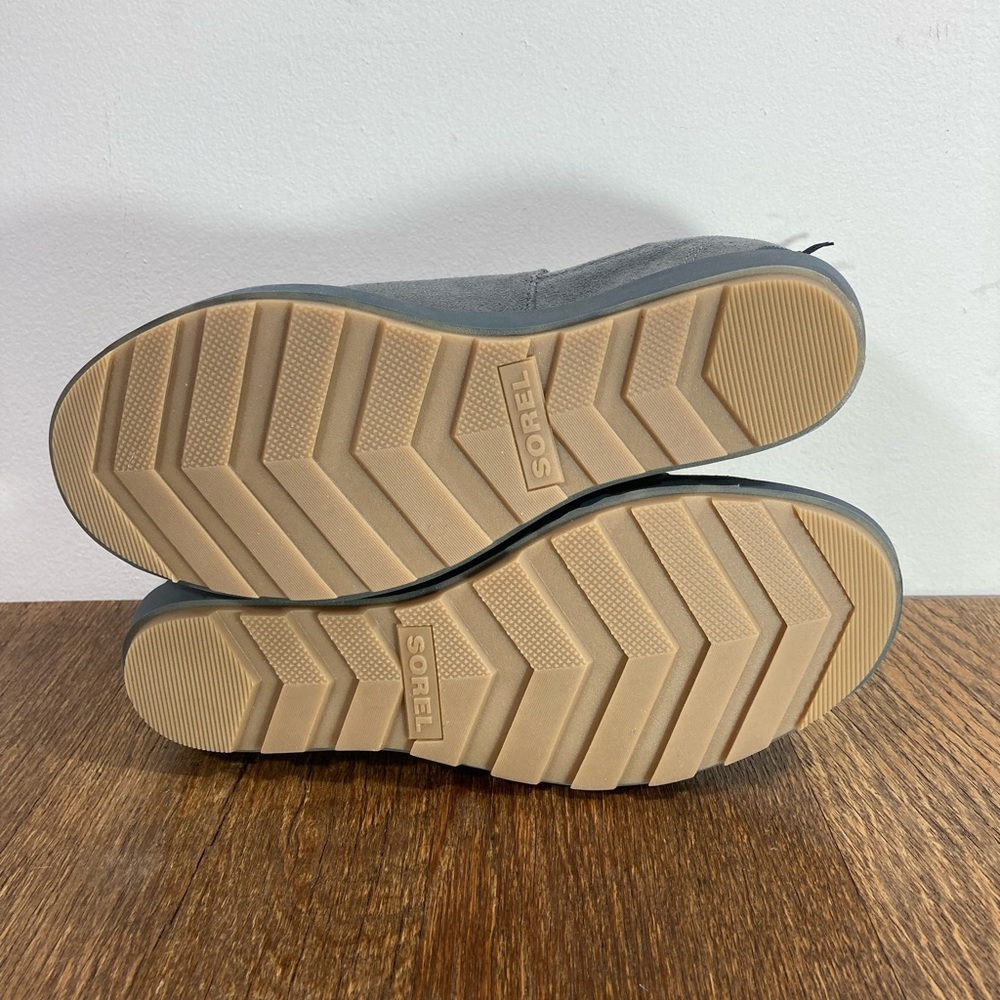 NEW Sorel Evie ll Waterproof Suede Chelsea Boot Women’s Size 7.5 Quarry/Grill - Picture 9 of 10